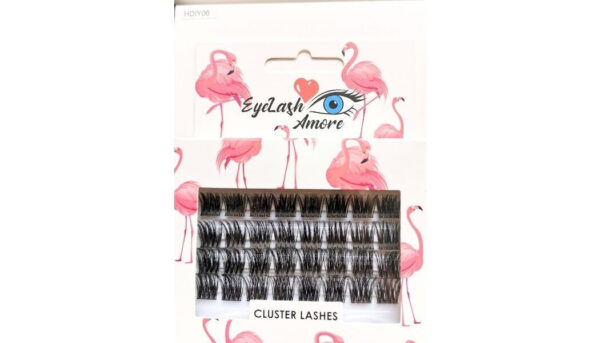 DIY Segmented strip eyelash extensions Flamingo design 12mm 14mm 16mm